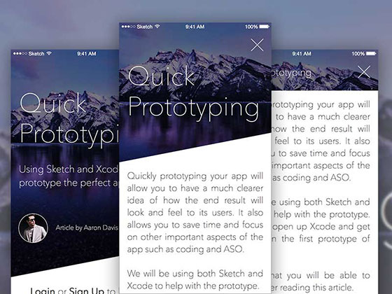Sleek iOS News Reader App素材之家精选sketch素材
