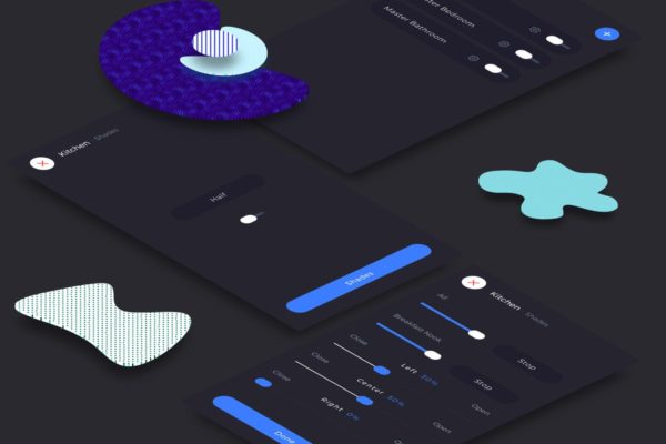 智能家居移动APP应用界面模板 Smart Home Shades Mobile Ui v.2