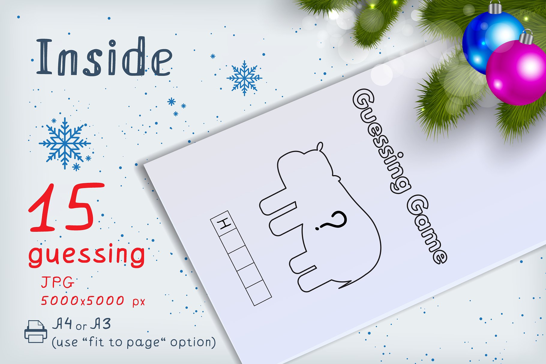 可爱的节日祝贺手绘着色页高清图片下载[jpg]插图(6)