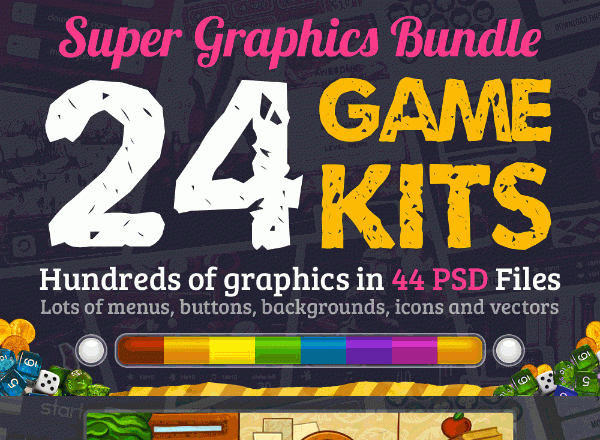 24个好用的游戏UI套装打包下载[PSD]