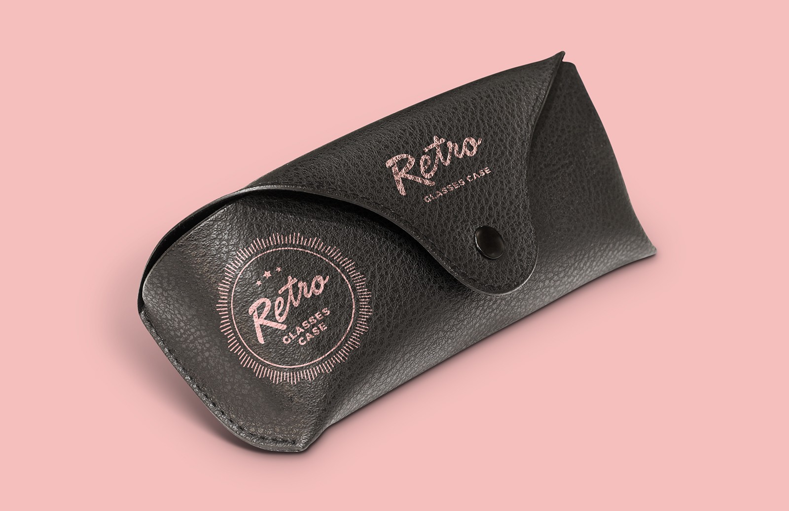 复古眼镜皮盒样机 Retro Glasses Case Mockup for Photoshop插图(2)