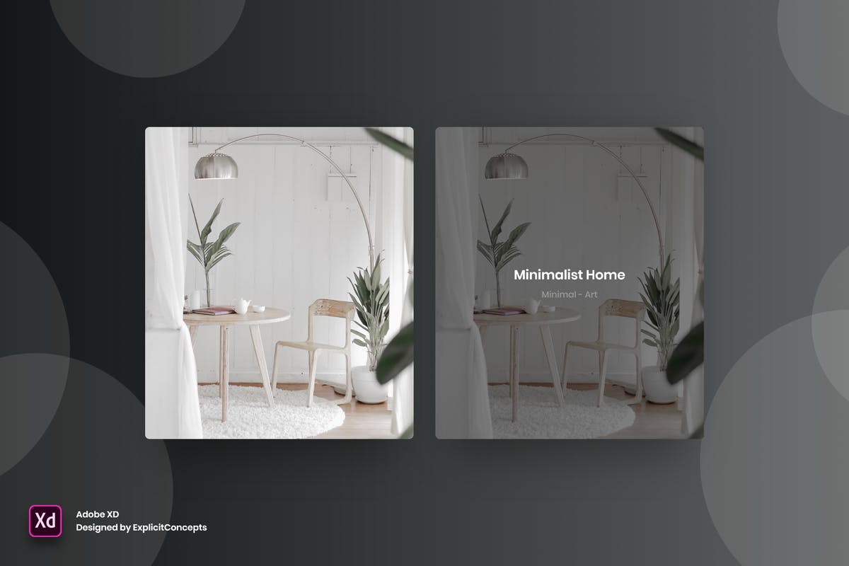 创意设计网站作品集展示界面设计模板Vol.2 Portfolio Hover State Vol 02 – Adobe XD插图