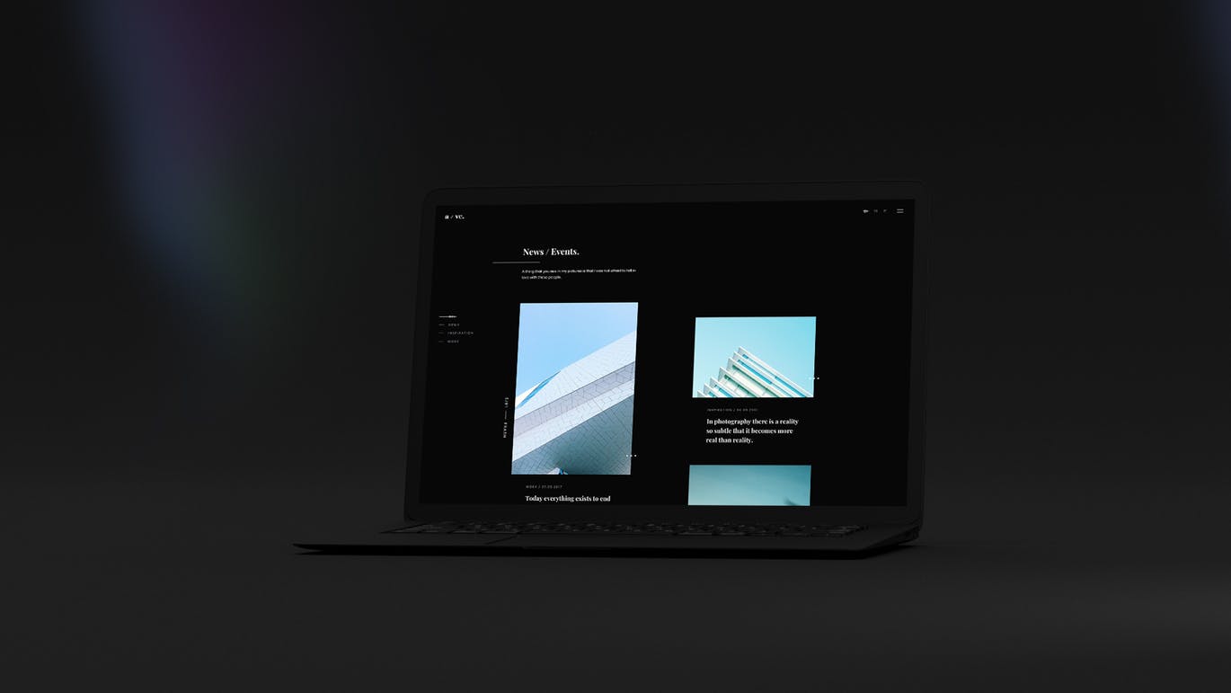 黑色超级笔记本屏幕预览样机模板 Black Laptop Mockup插图(3)