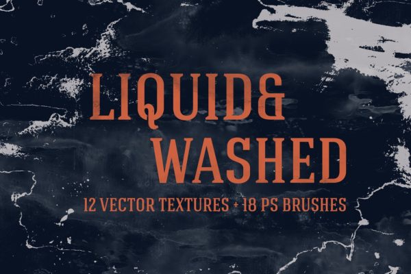 酷炫水洗液体背景纹理 Liquid and washed textures