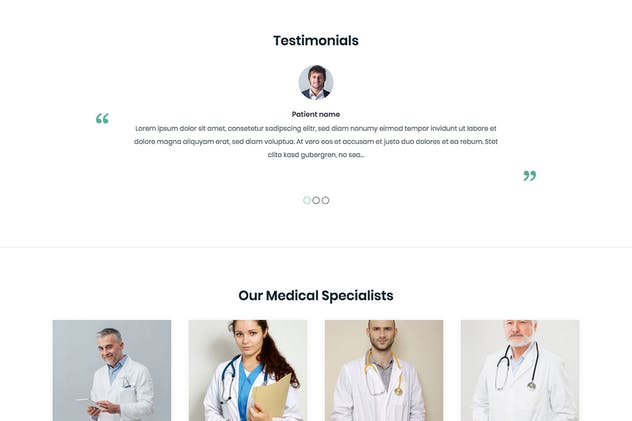 治疗研究所医院网站PSD模板 Medical: Treatment Institute Hospital PSD Template插图(2)