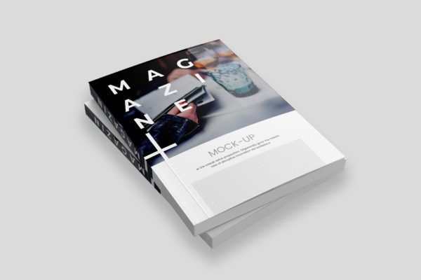 简约风格图书杂志封面设计图样机素材库精选 Magazine Mockup
