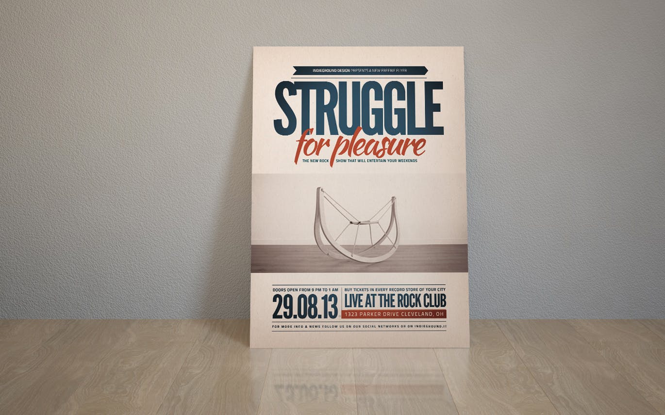 逼真传单设计图展示样机素材库精选模板 Realistic Flyer Mock Up插图(2)