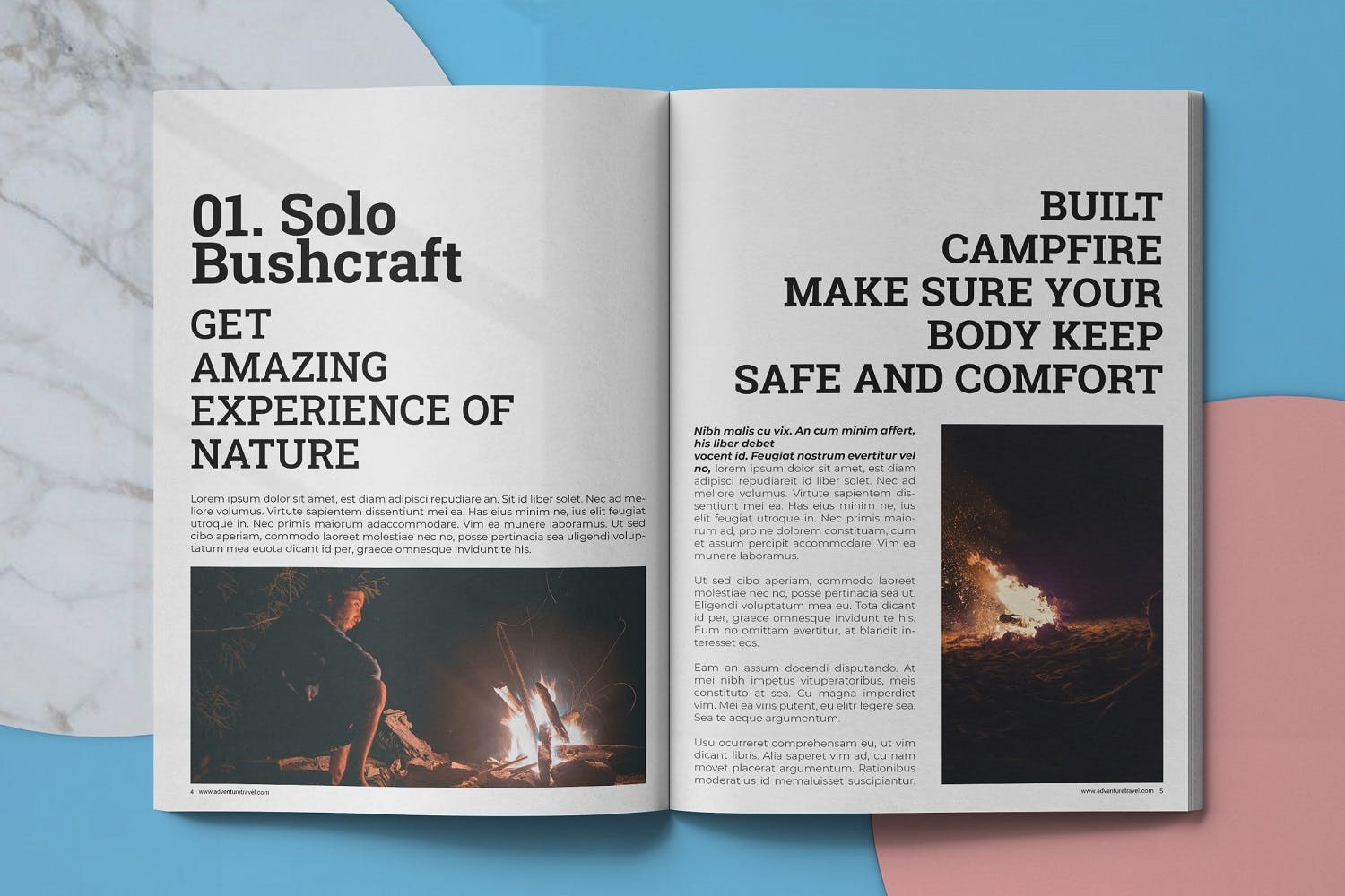 冒险旅行主题素材库精选杂志排版设计模板 Adventure Travel Magazine Template插图(2)
