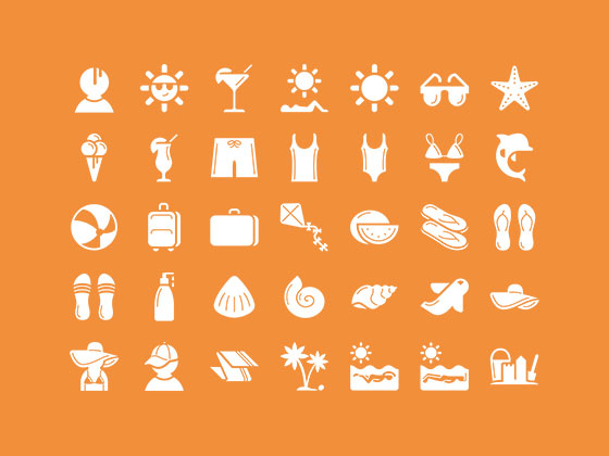 Summer Time Icons素材之家精选sketch素材