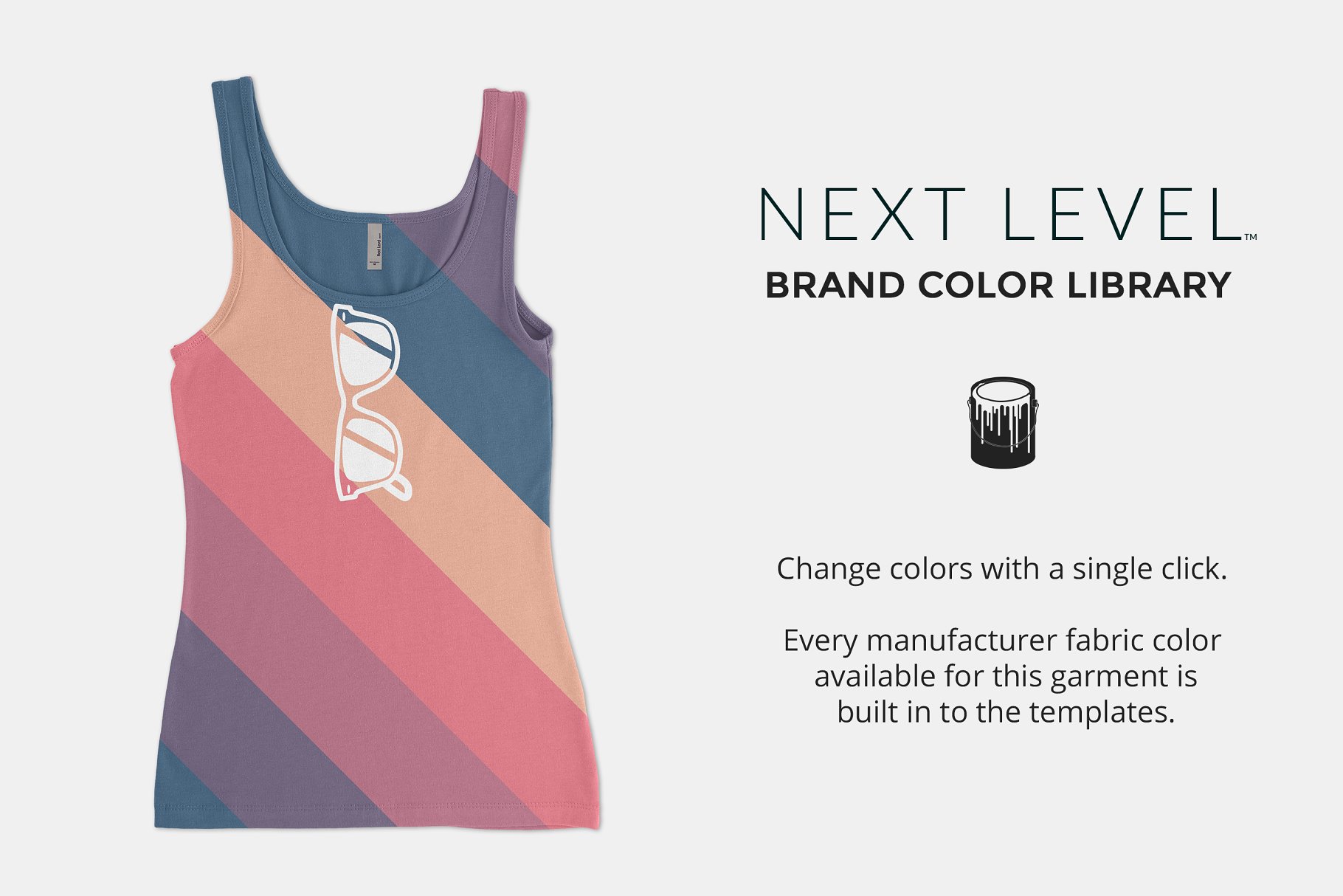 女性氨纶背心样机模板 Next Level 3533 Spandex Jersey Tank插图(4)