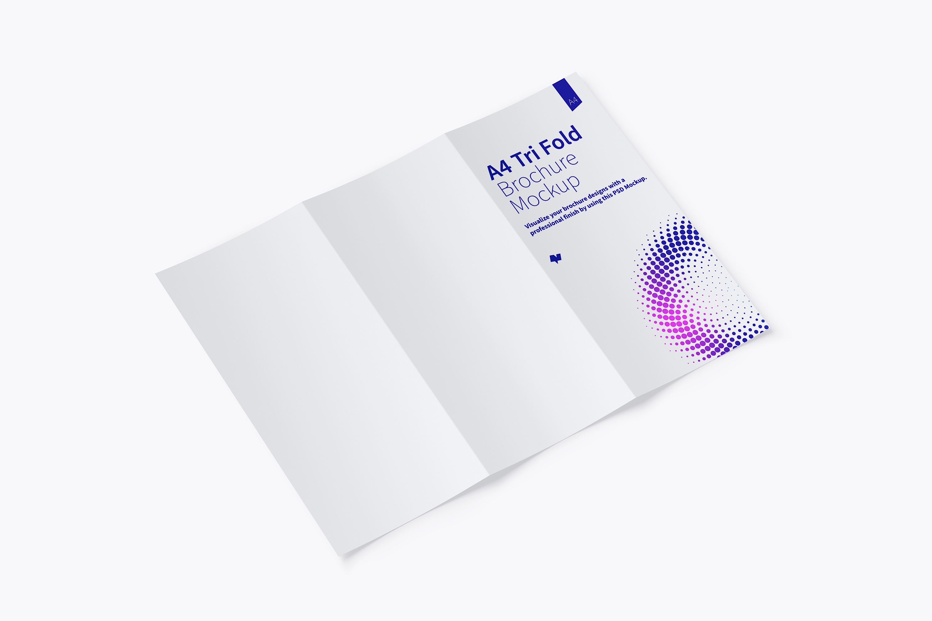 A4三折页折叠传单＆小册子设计效果预览样机02 A4 Trifold Brochure Mockup 02插图