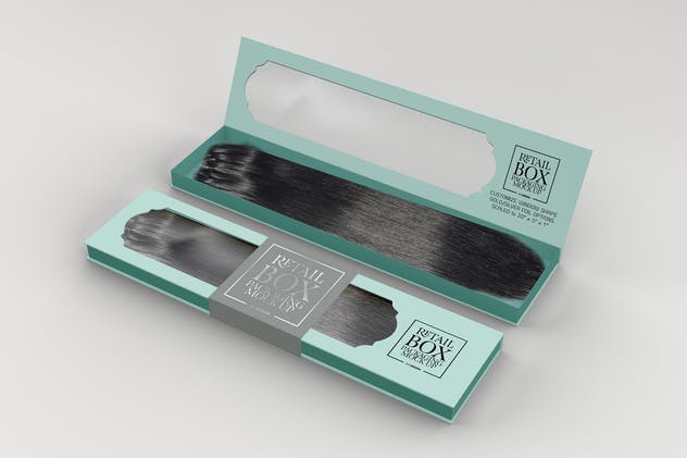 高端矩形可折叠礼品盒包装样机 Rectangle Collapsible Box Packaging Mockup插图(6)