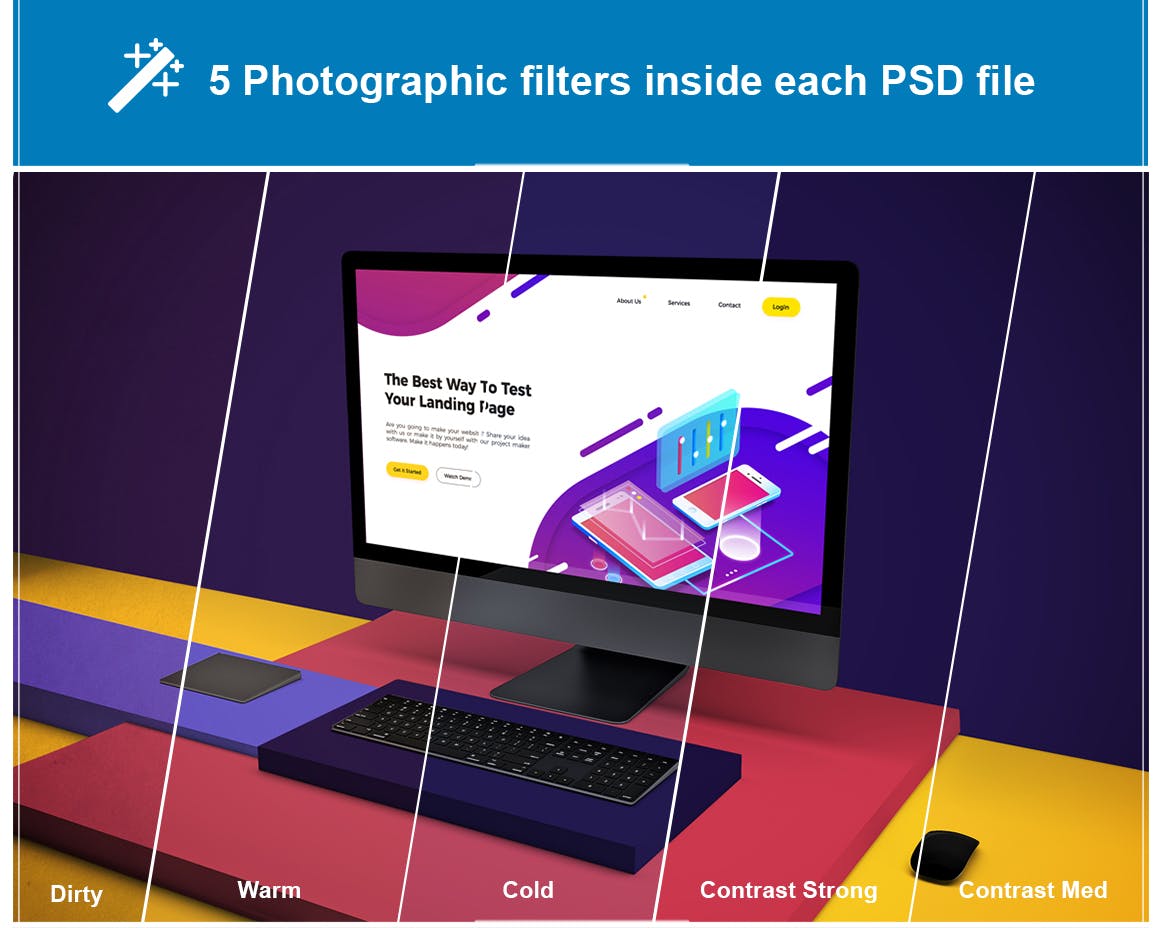 一体机电脑iMac Pro屏幕演示样机模板v2 iMac Pro Mockup V.2插图(7)