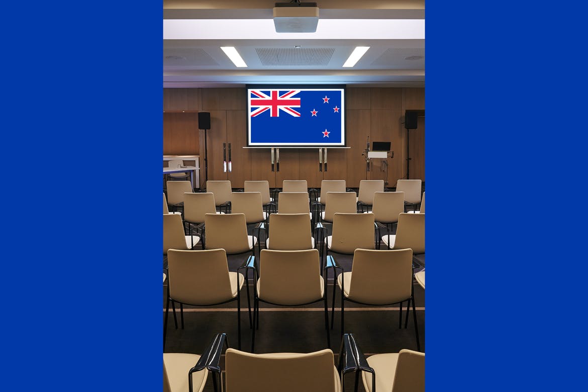 会议室电视/投影屏幕样机素材库精选模板v2 Conference_Room_Screen-VERT-Mockup插图(2)