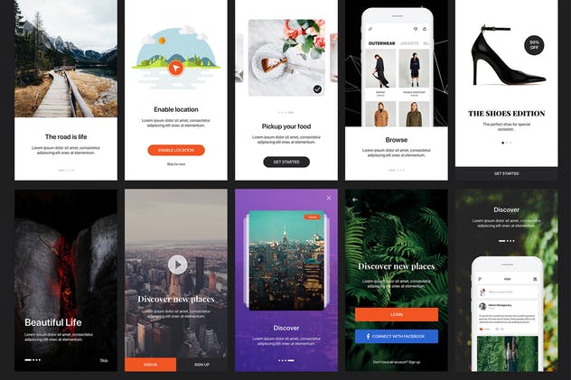 实用多用途APP应用UI套件UI模板 Mocha Mobile UI Kit插图(6)