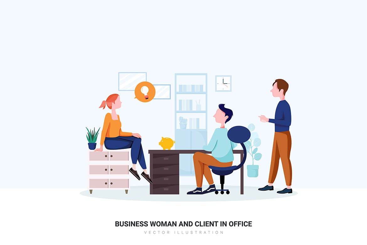 办公文化主题矢量插画素材包 Office Culture Vector Illustration Pack插图(12)