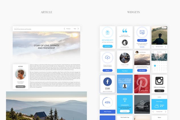 现代设计潮流趋势Web项目UI设计套件 Eostre Ui Kit插图(8)