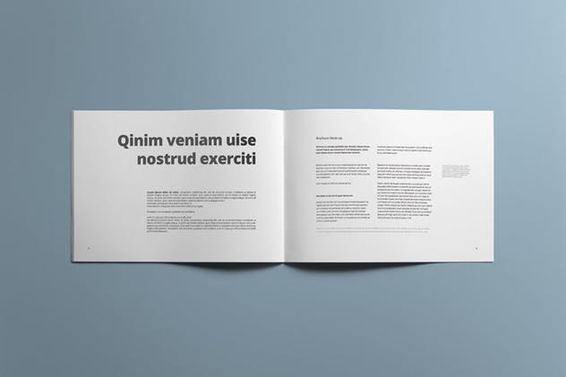 企业画册产品手册样机模板 Landscape Brochure Mockup插图(1)
