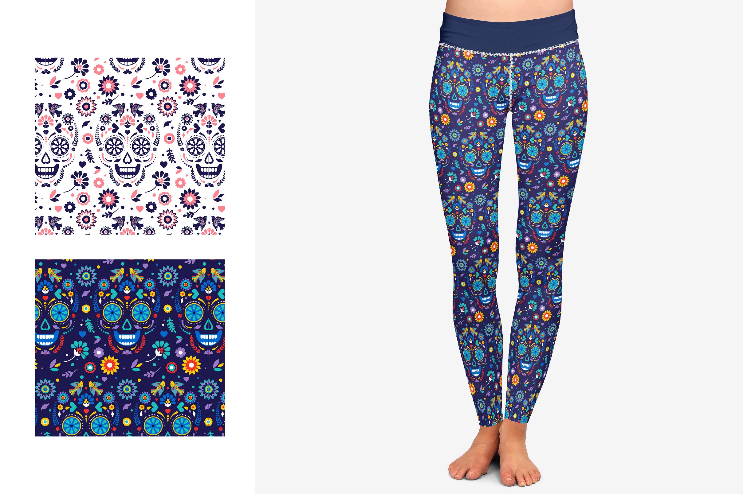 墨西哥亡灵节马克笔手绘插画 Day of the Dead – Mexican collection插图(5)