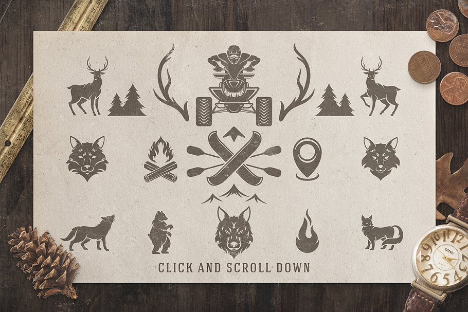 280个户外品牌Logo标志和徽章模板 280 Outdoor logos and badges插图(11)