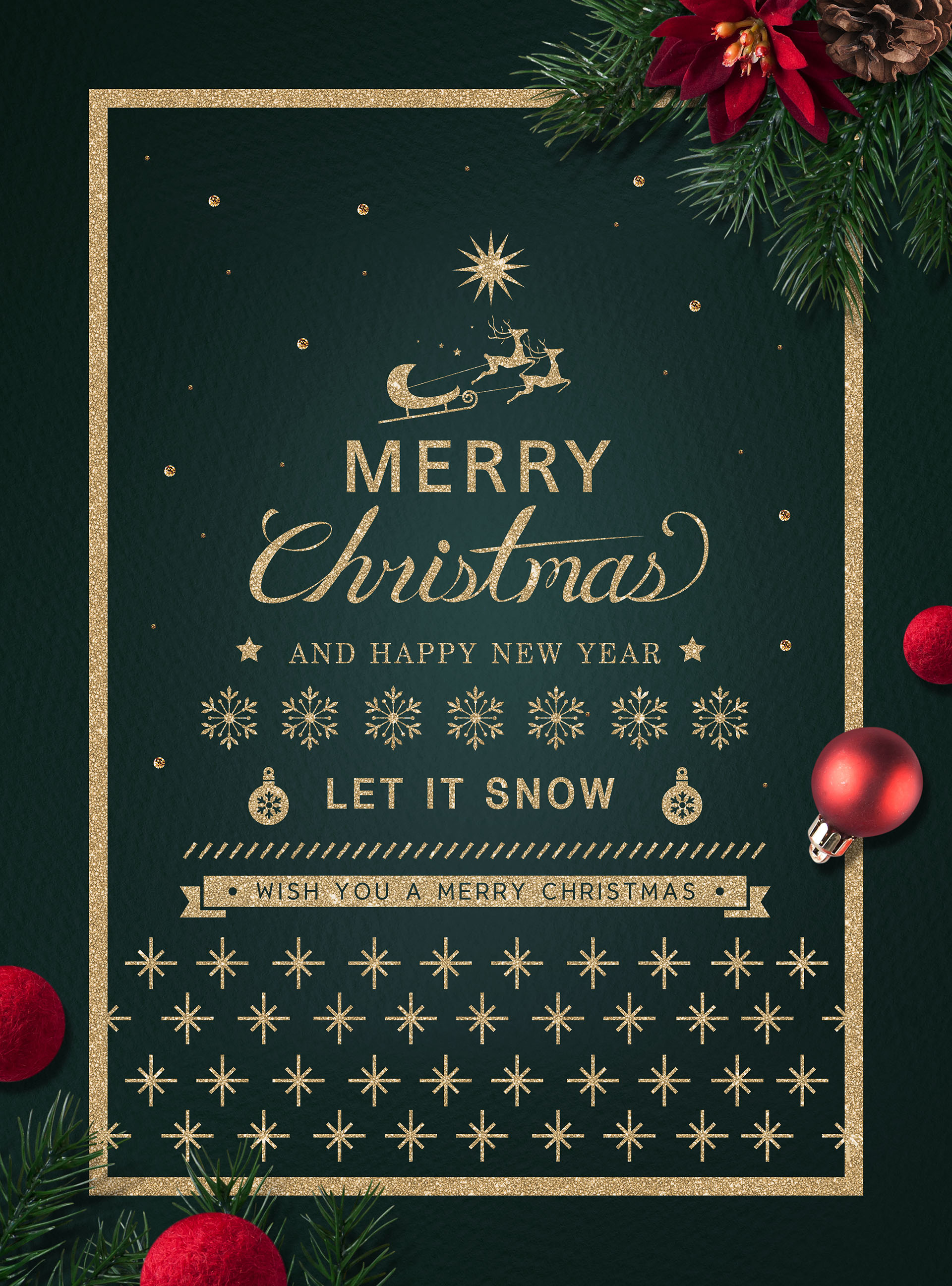 韩国素材：好用的圣诞节海报广告模板PSD插图(2)