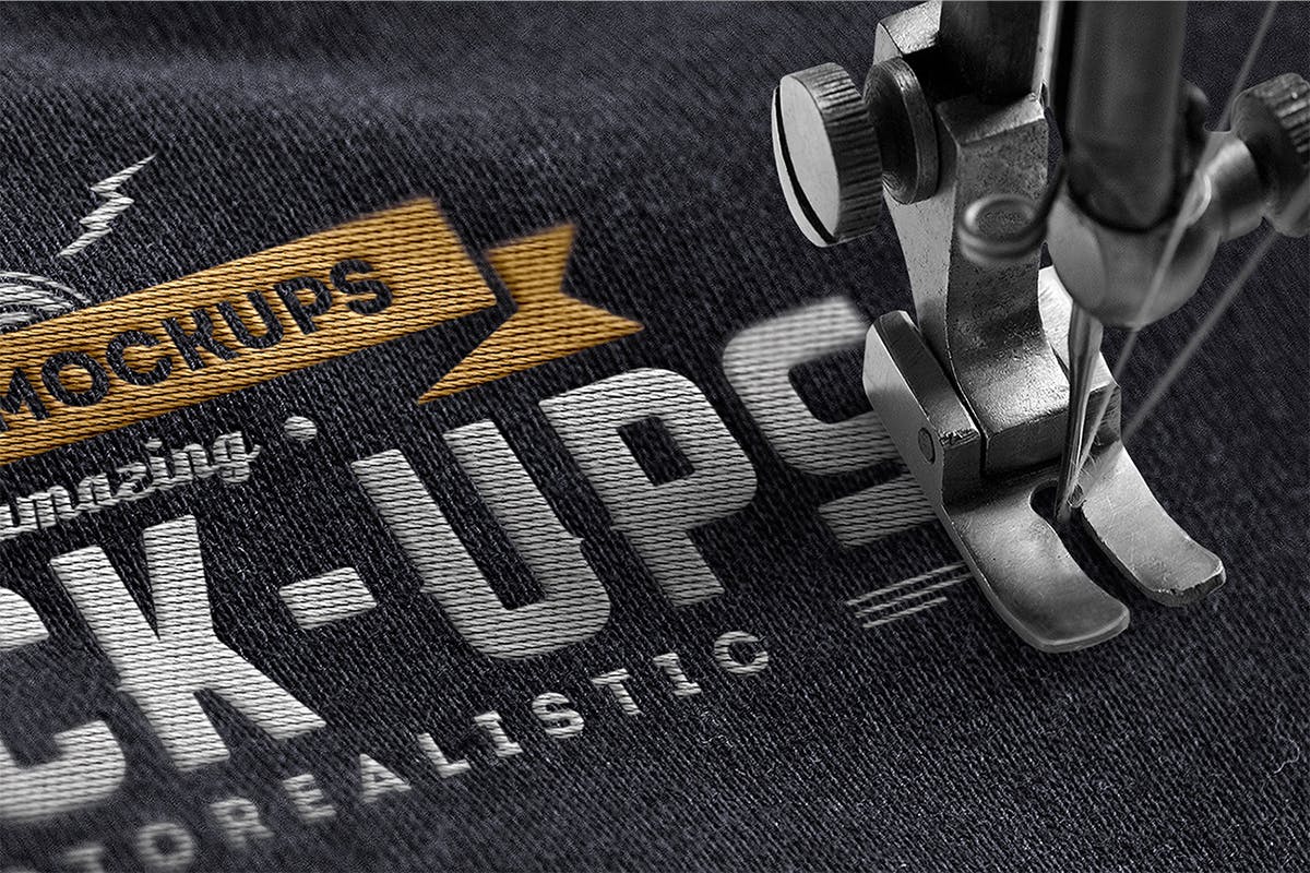 服装缝纫风格Logo样机v1 Logo Mock-Ups / Vol.1插图