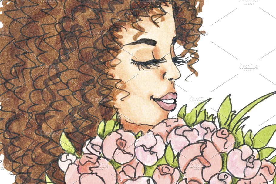 春季情调水彩插画合集 Spring Mood Design Kit插图(1)