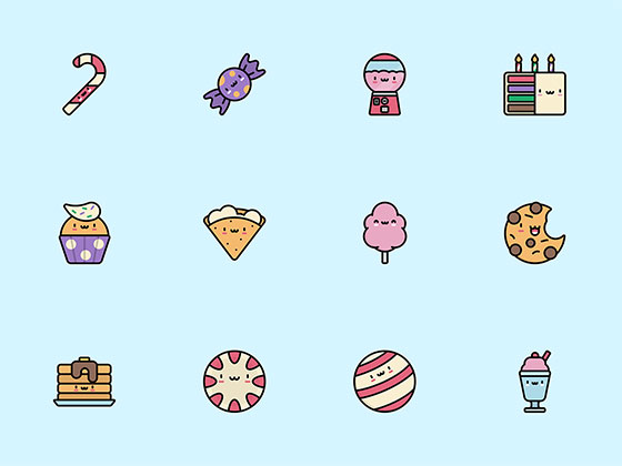 50 枚可爱糖果图标素材之家精选sketch素材