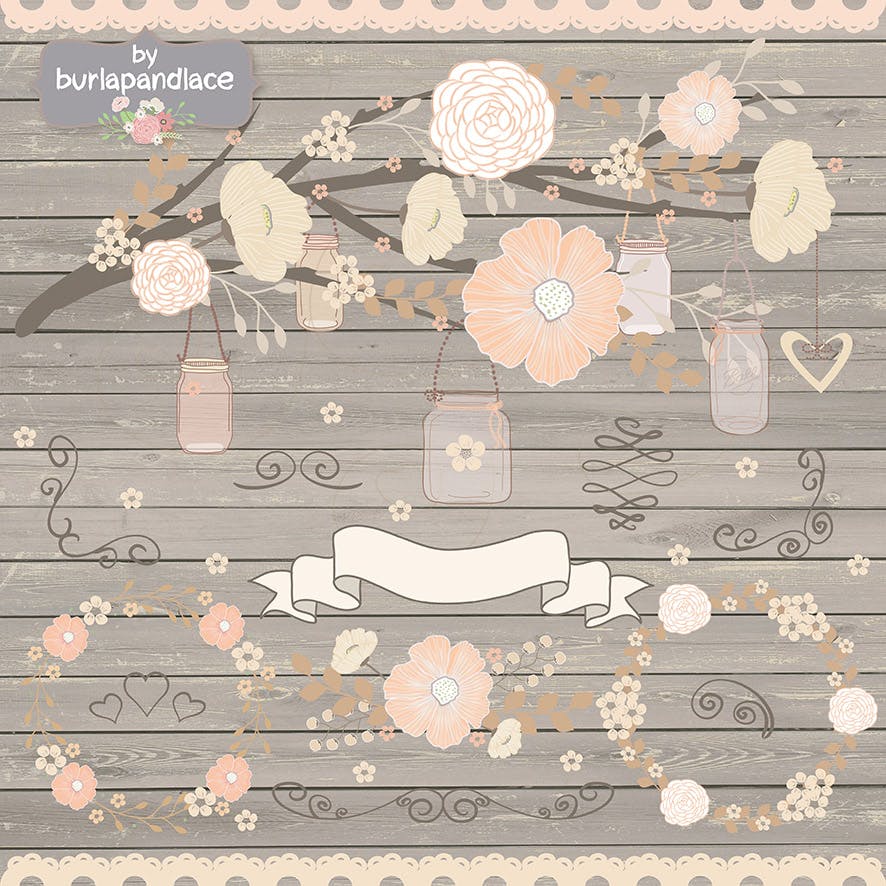 淡雅风格春季手绘花卉素材库精选PNG素材 Spring Flowers插图