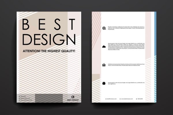 简约小册子模板 Set of Beautiful Brochures