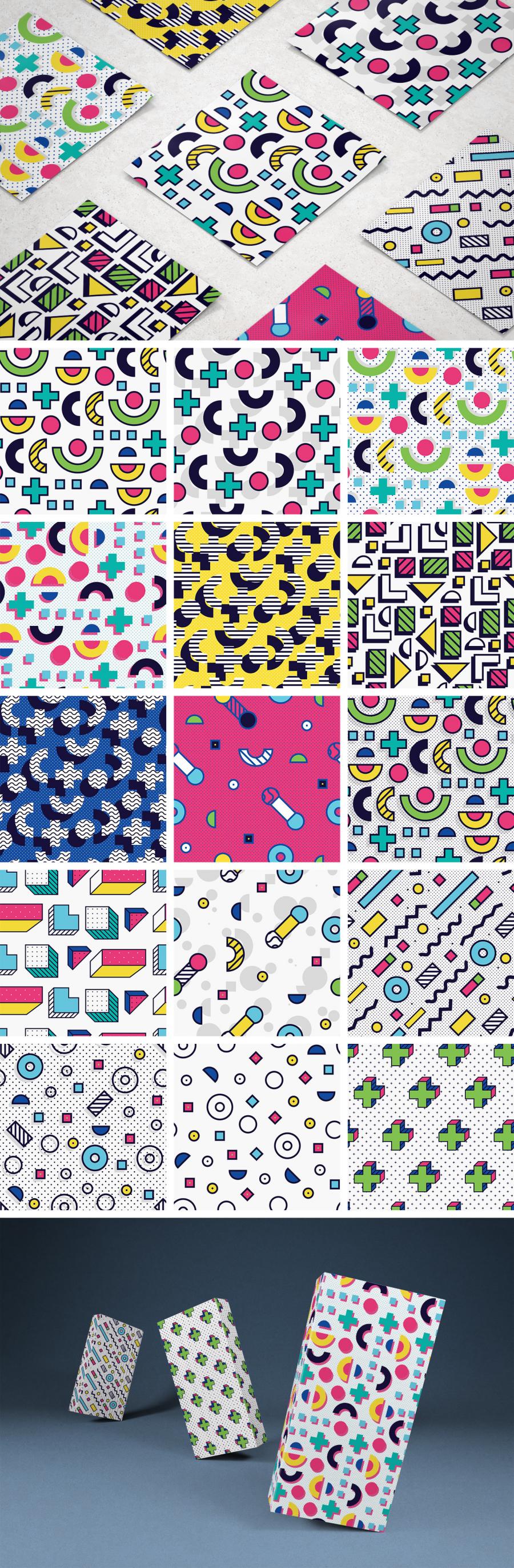 8-bit Memphis Patterns Pack 8-bit Memphis Patterns Pack
