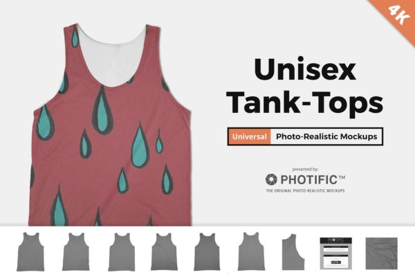 美式女士背心服装样机模板 Tank Top – Apparel Mockups