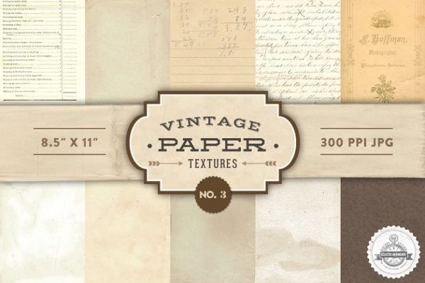 复古纸张纹理集 Vintage Paper Textures – No. 3