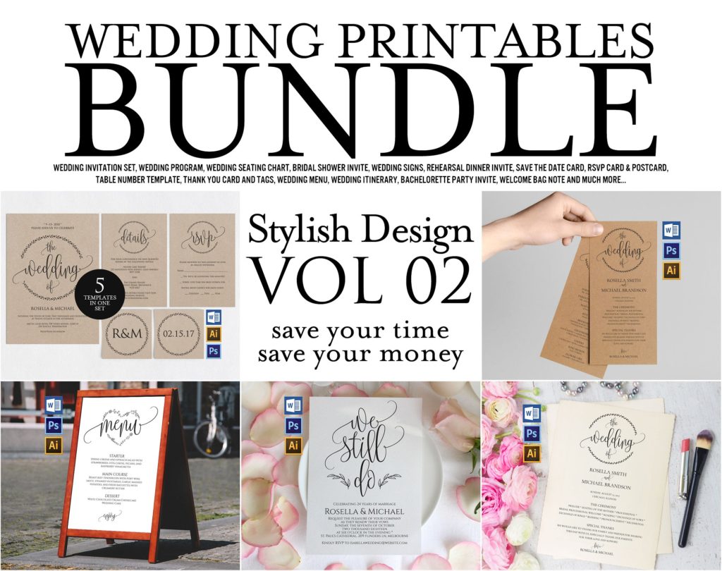 婚礼邀请物料套装打包下载[ai,psd]插图