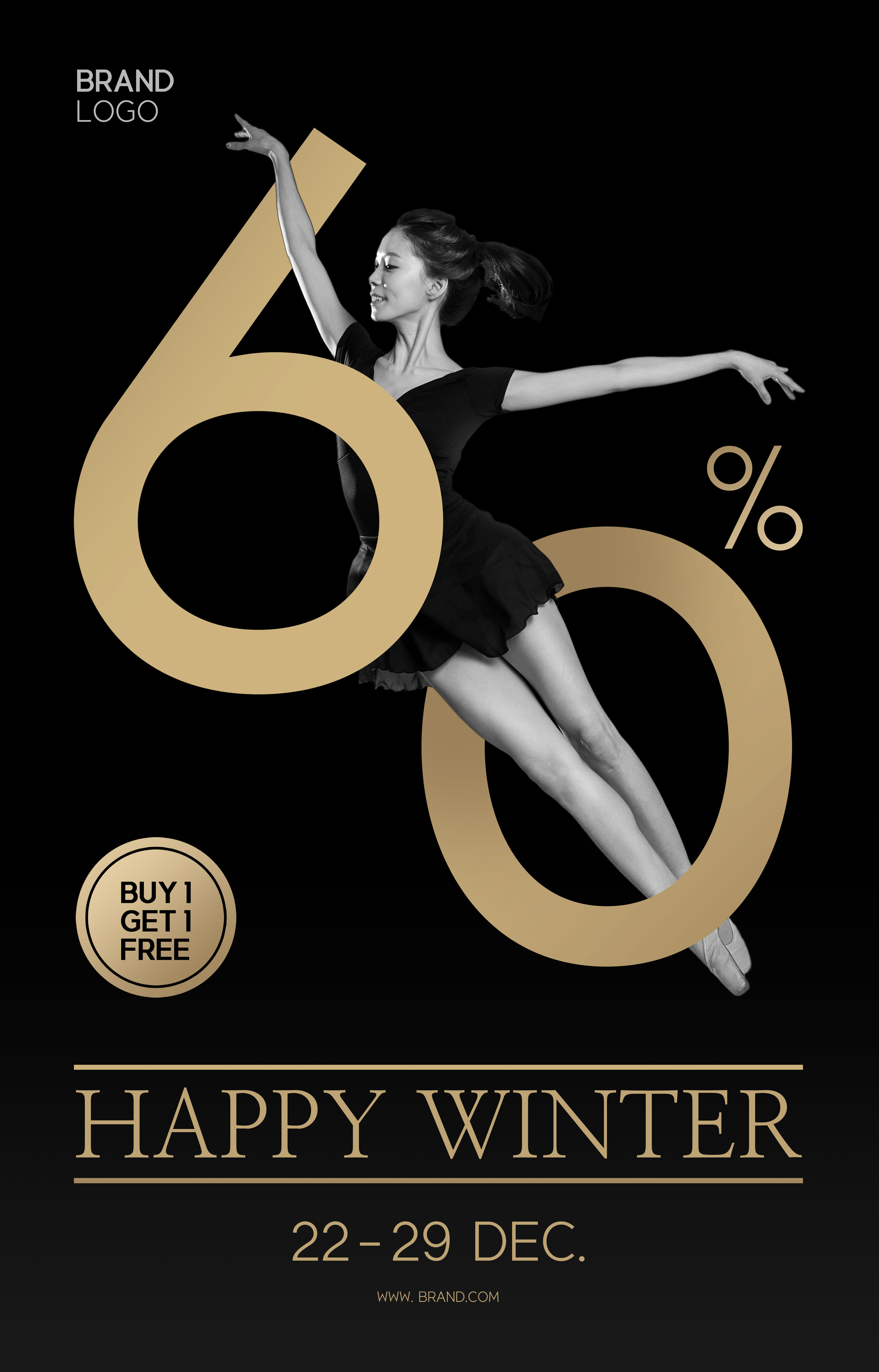 季节促销活动广告宣传海报设计模板插图