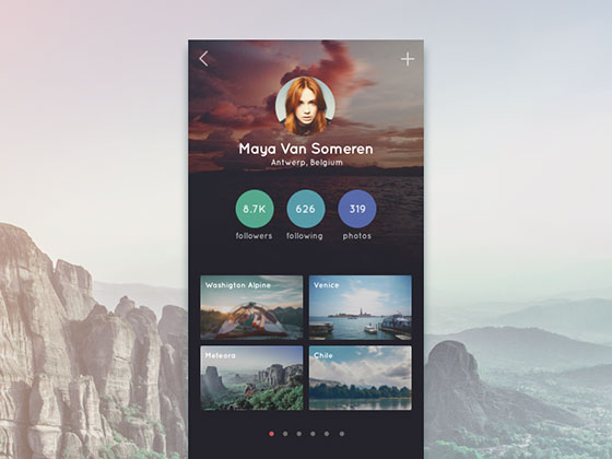 Travel App Profile素材之家精选sketch素材
