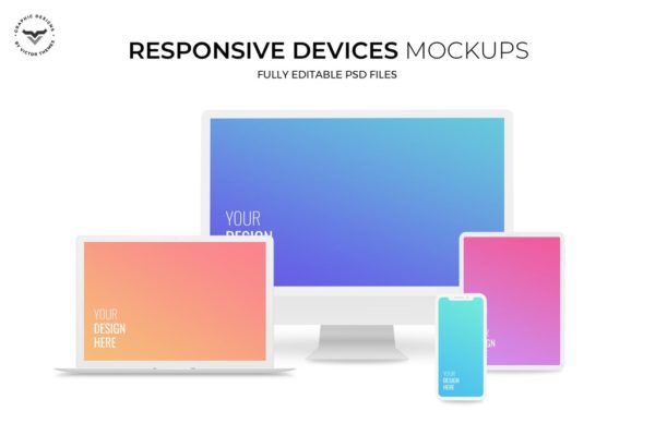 多设备响应式设计效果图预览素材库精选样机套件 Responsive Devices Mockups