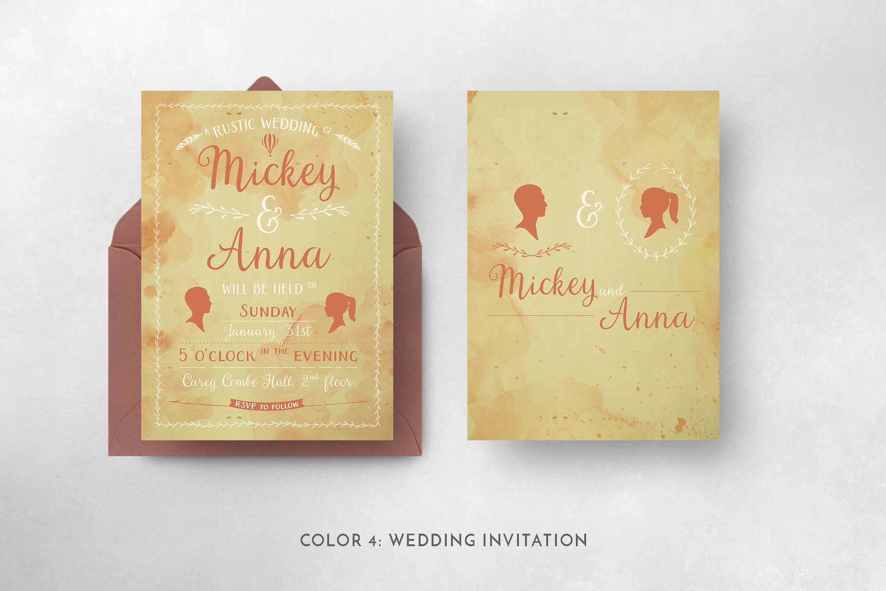 经典水彩邀请卡模板 Classic Watercolor Suite插图(7)