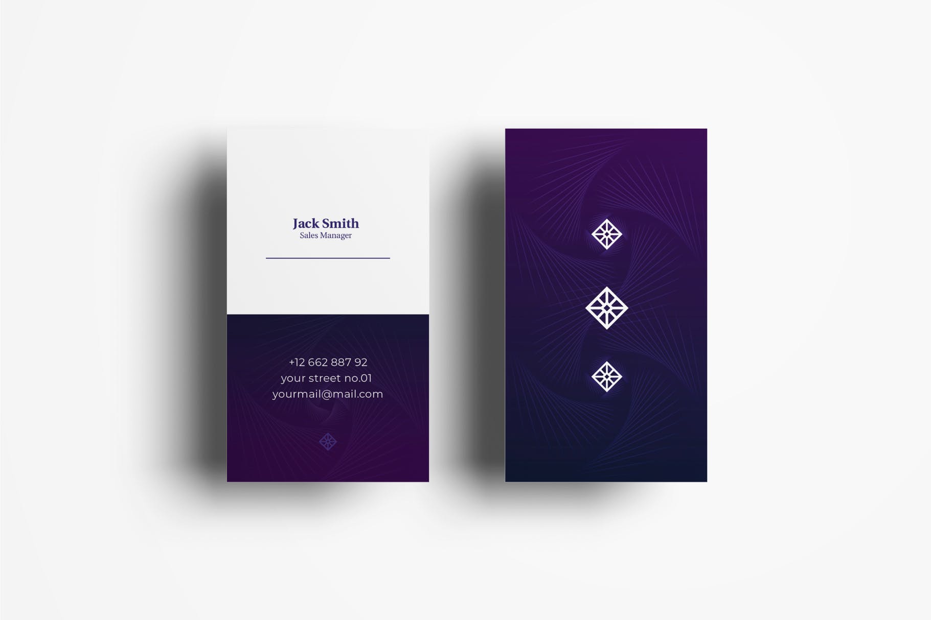 竖版印刷企业素材库精选名片模板v62 Business Card Template.v62插图