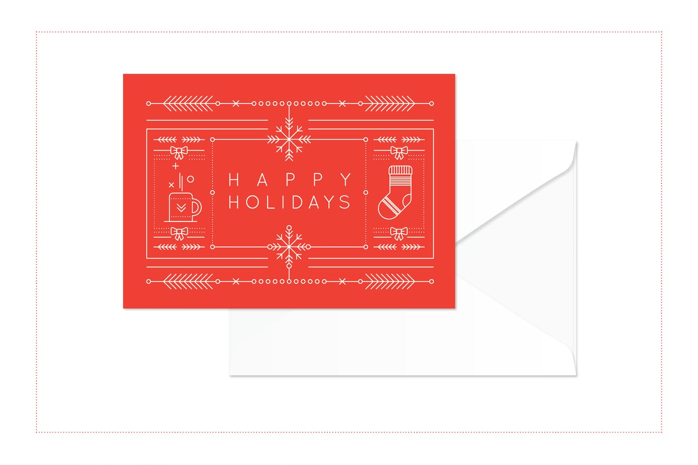 3款极简设计风格圣诞节贺卡设计模板 Merry Christmas Card Templates插图(3)