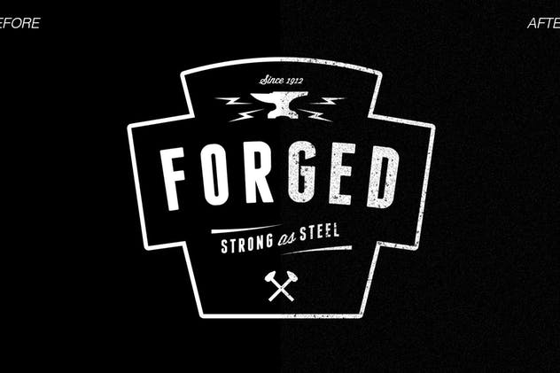 5款复古怀旧徽标Logo纹理素材 Vintage Old Logo Texture插图(3)