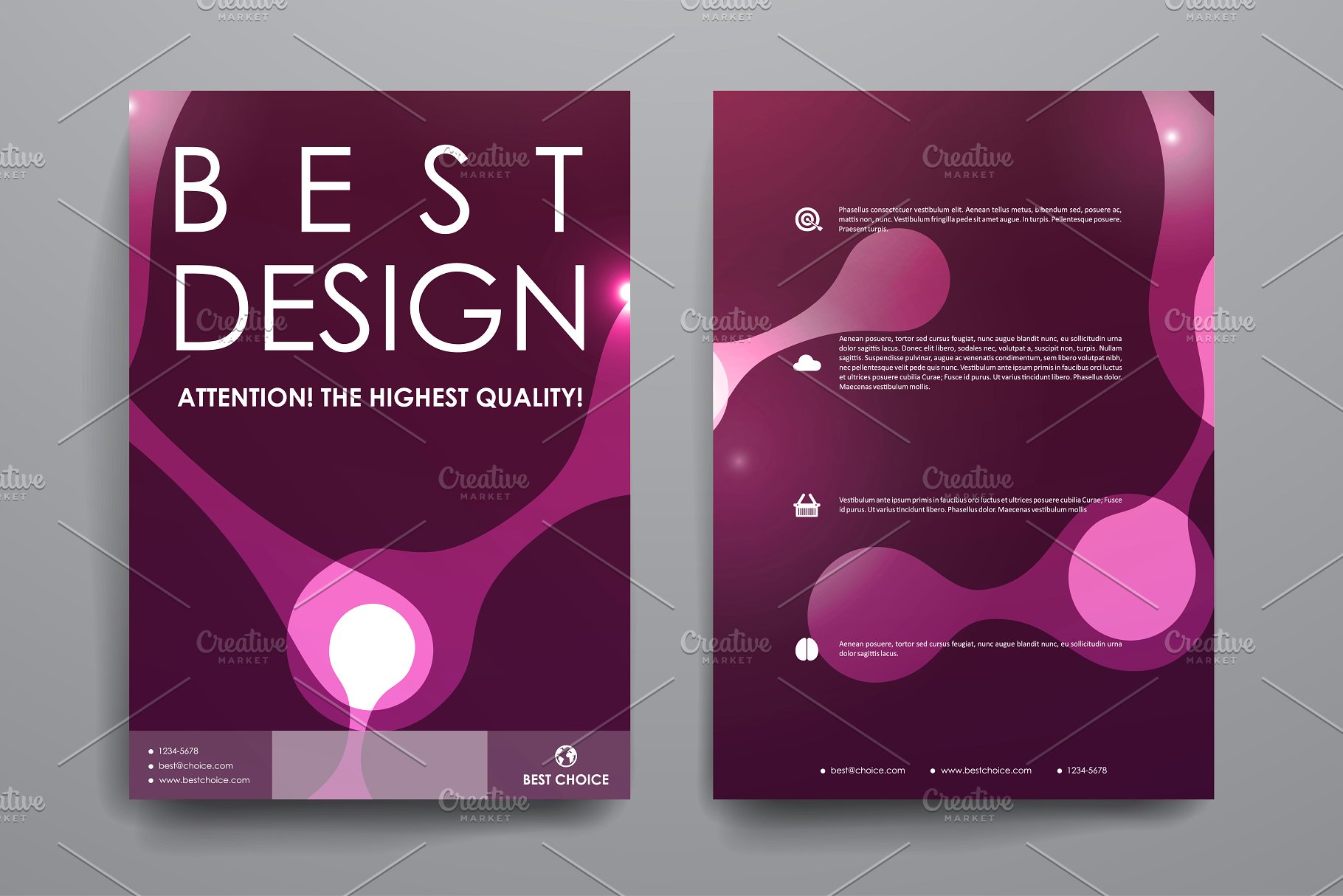 抽象图形背景小册子模板 Beautiful Brochures插图