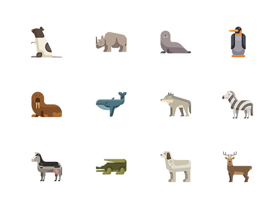 50 枚扁平动物图标素材之家精选sketch素材