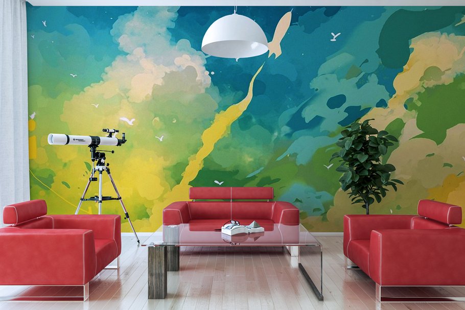 卧室&客厅相框画框样机大合集 10 x Interior Backgrounds 03插图(13)