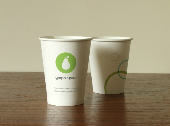 一次性杯子/一次性纸杯设计图样机模板 Disposable Cup Mockups