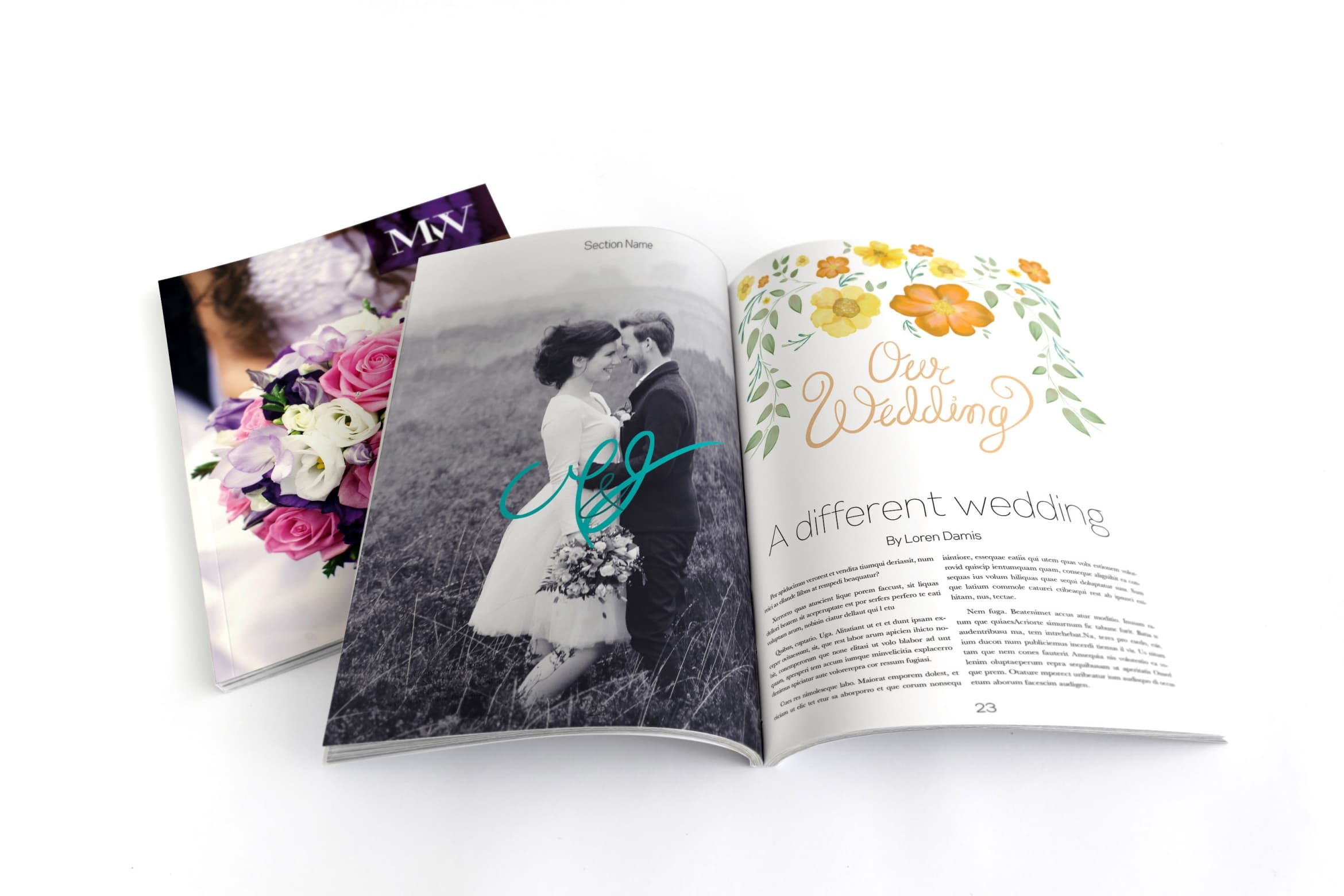 婚庆婚纱杂志模板-MW Magazine Template（InDesign CC）插图(2)