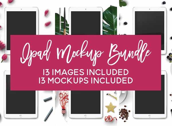 13个iPad Mockups打包下载[psd]