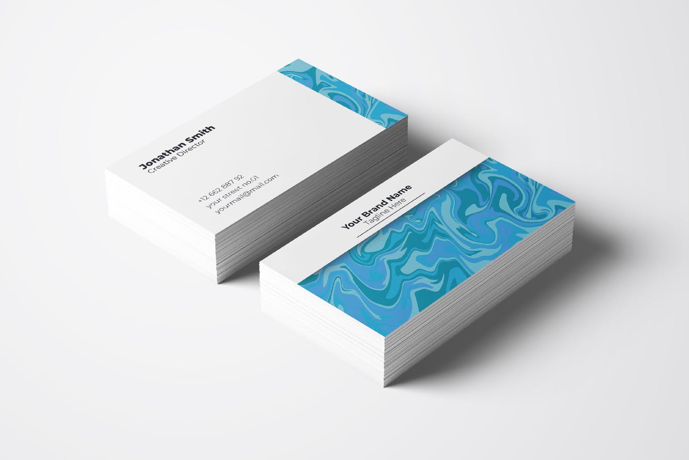 混合颜料肌理企业名片设计模板v37 Business Card Template.v37插图(1)