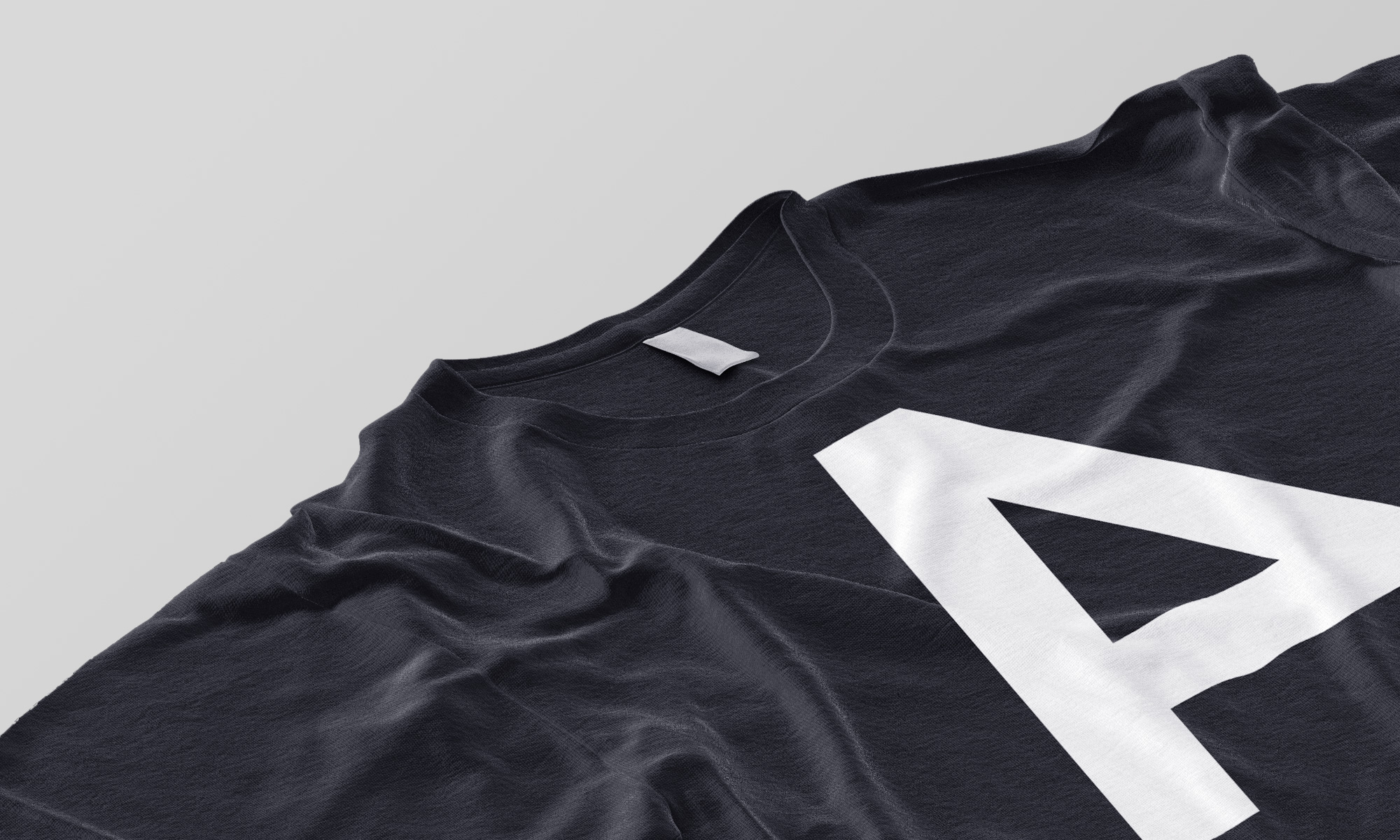 免费皱褶平铺T恤服装样机 T-Shirt Mockup插图(1)