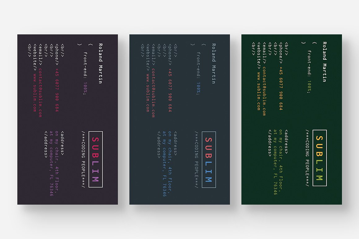 28张时尚极简的商业化名片设计模板 Business Card Bundle [psd]插图(11)
